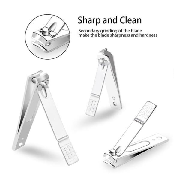 Nail Clippers Kit Manicure Pedicure Set with Holographic Case(Purple) - Picture 4 of 7